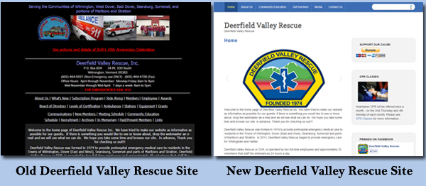 Deerfield Valley Rescue before and after sites