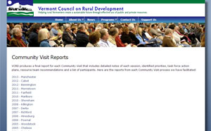 Old Community Visit Reports Page