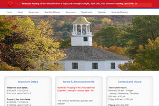 Richmond website with emergency banner