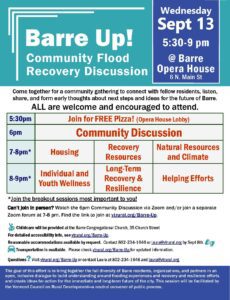 Barre Up: Community Flood Recovery Discussions - October 18th