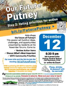 Putney Community Plans to Set Priorities for the Future