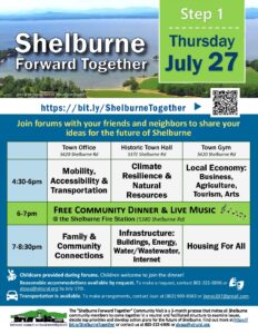 Shelburne Community Members Invited to Share Ideas for the Future July 27