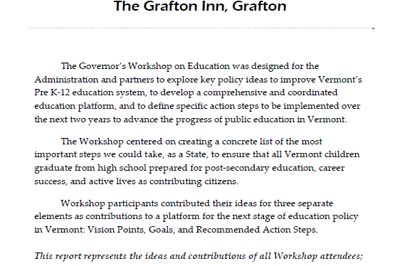 Success for All Vermont Students Report